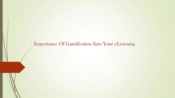 Using Gamification In eLearning