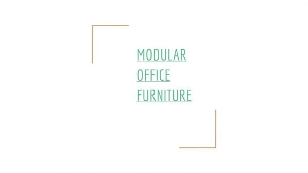 Modular Office Furniture Supplier & Manufacturer