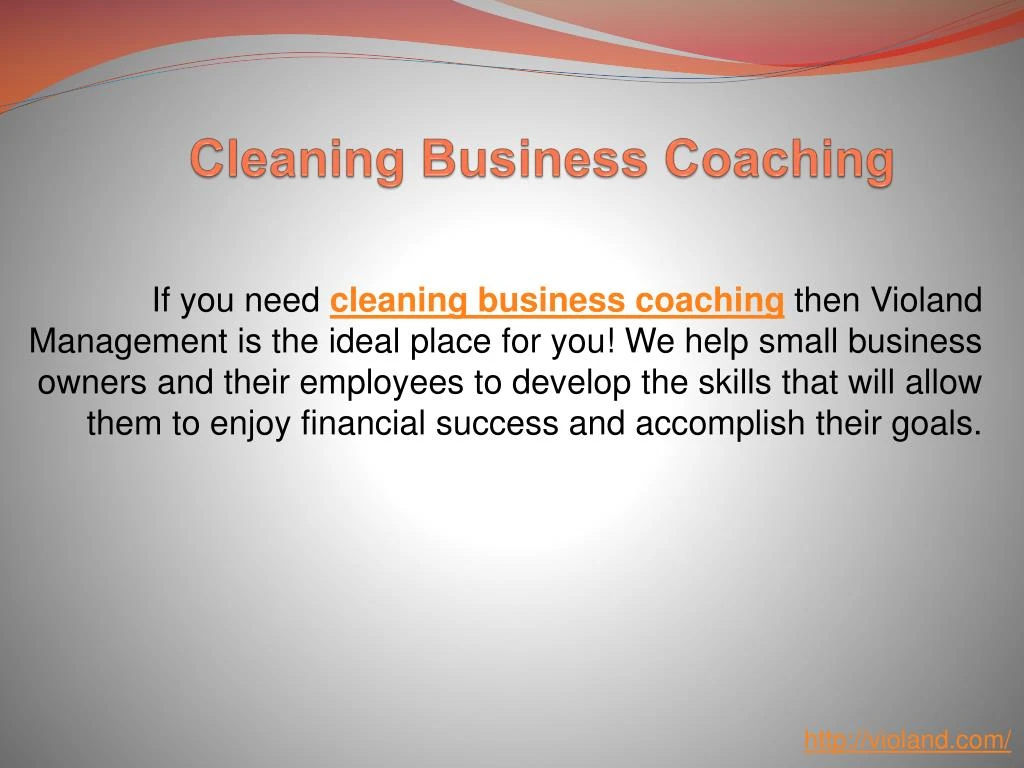 cleaning business coaching