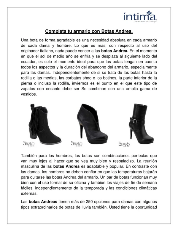 completa tu armario con botas andrea