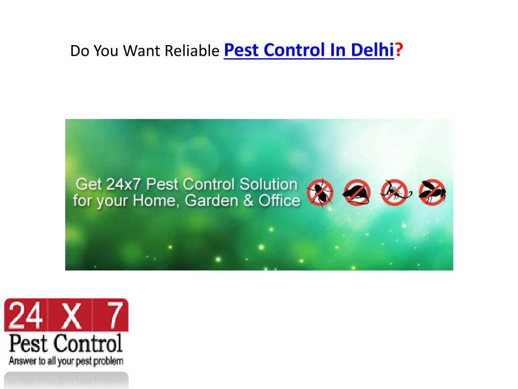 do you want reliable pest control in delhi