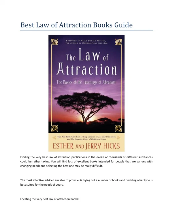 law of attraction book