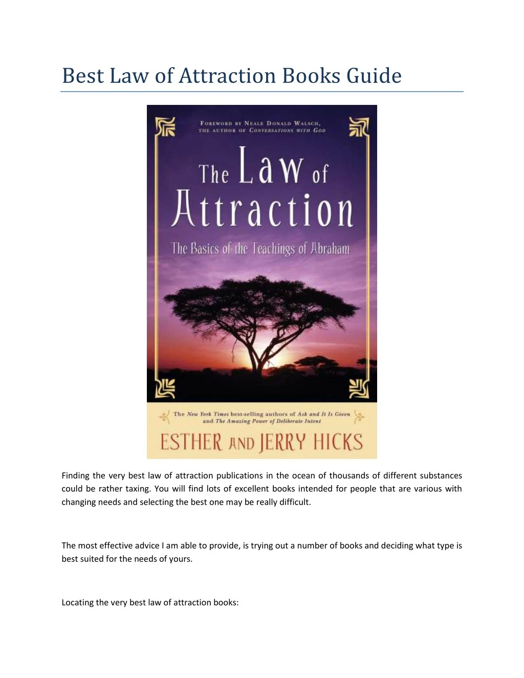 best law of attraction books guide