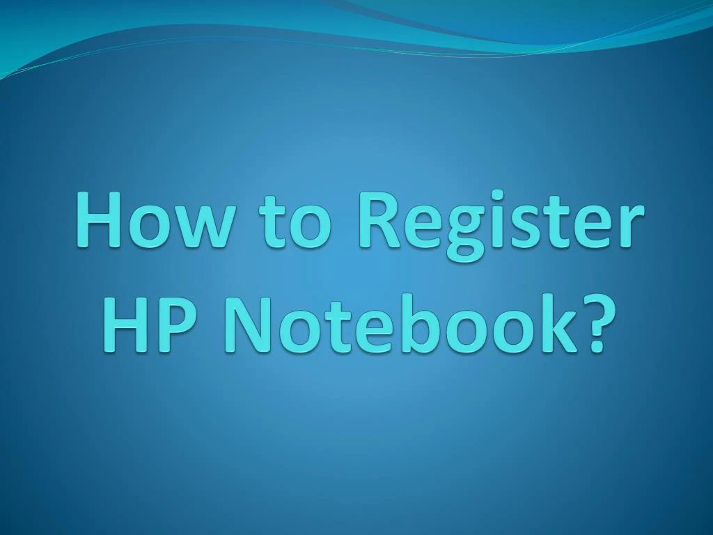how to register hp notebook