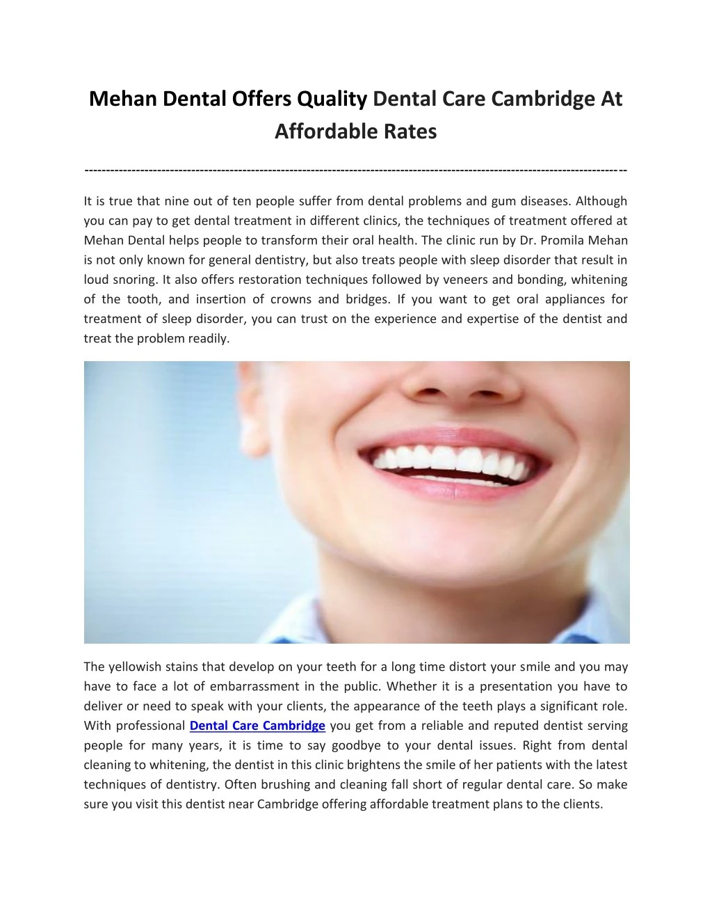 mehan dental offers quality dental care cambridge