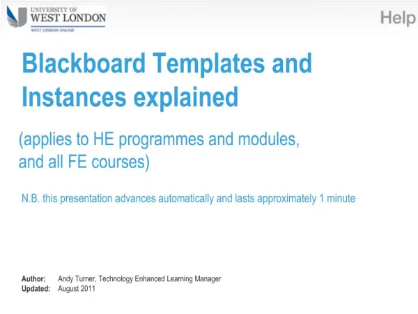 Blackboard Templates and Instances explained