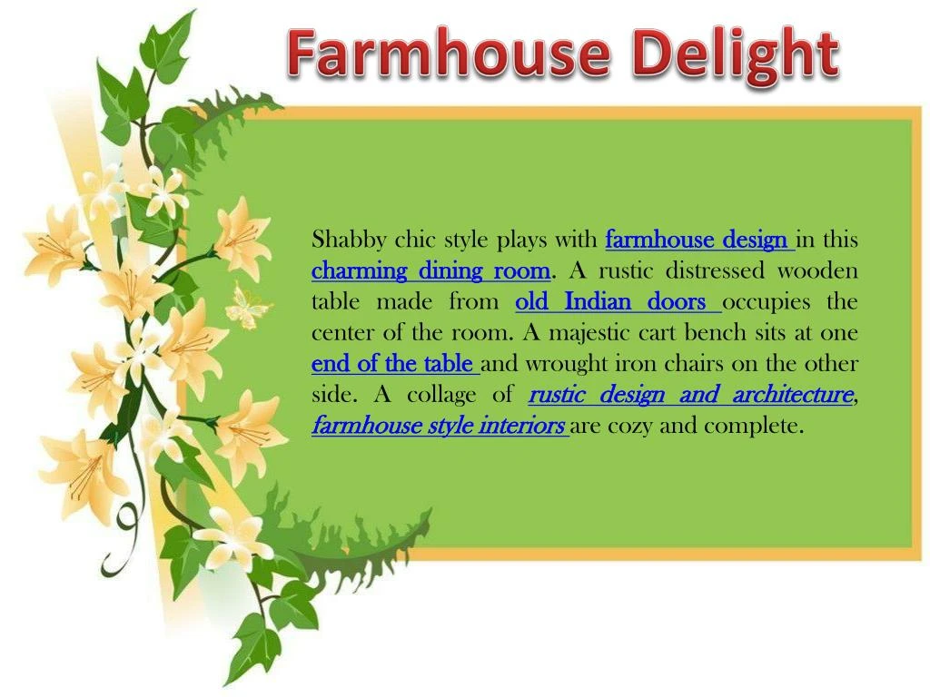 farmhouse delight