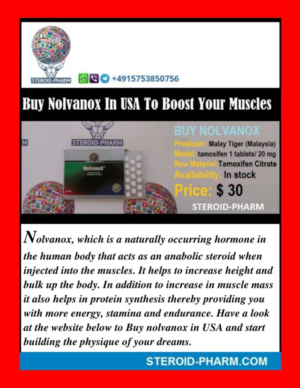 Buy Nolvanox In USA To Boost Your Muscles