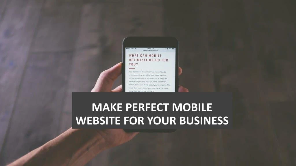 make perfect mobile website for your business