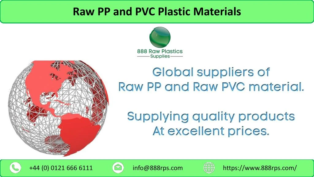 raw pp and pvc plastic materials