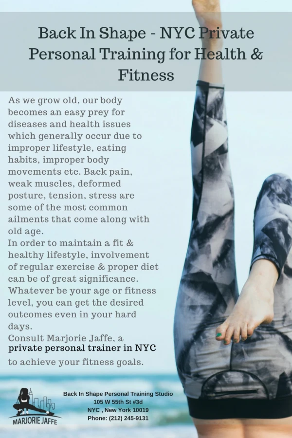 Back In Shape- NYC Private Personal Training for Health & Fitness