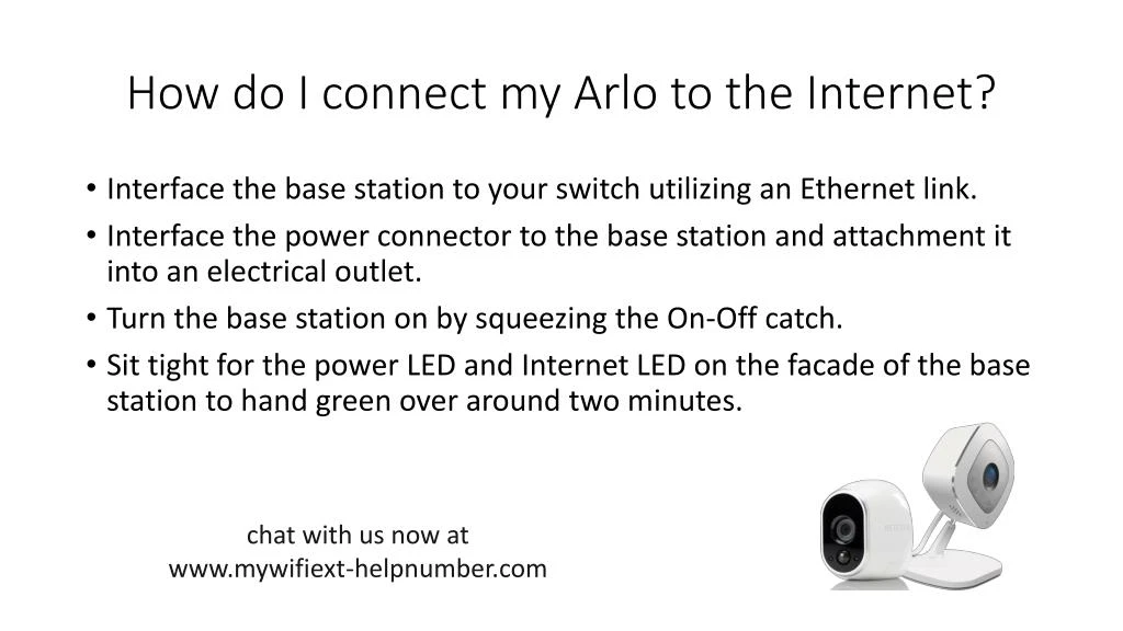 how do i connect my arlo to the internet