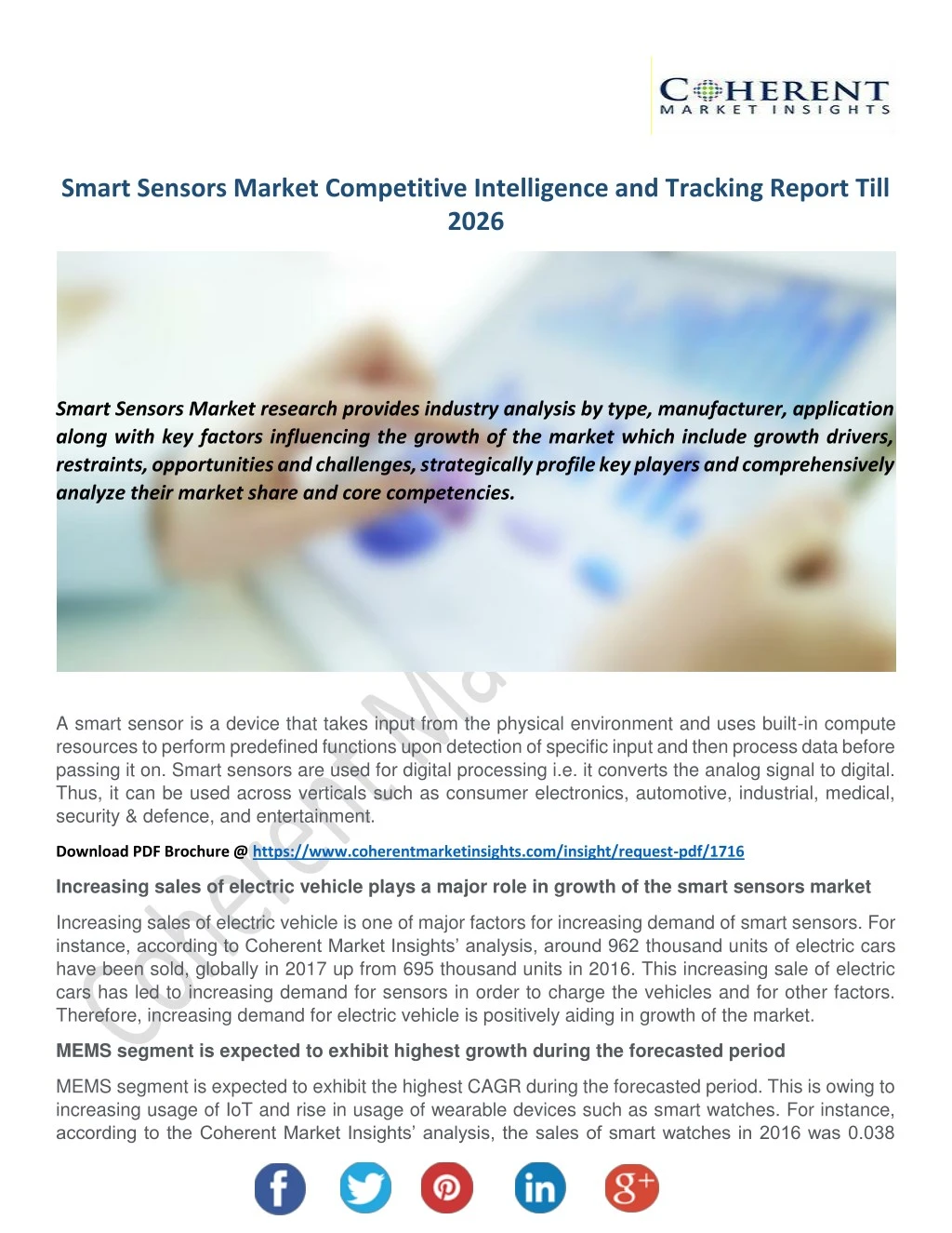 smart sensors market competitive intelligence