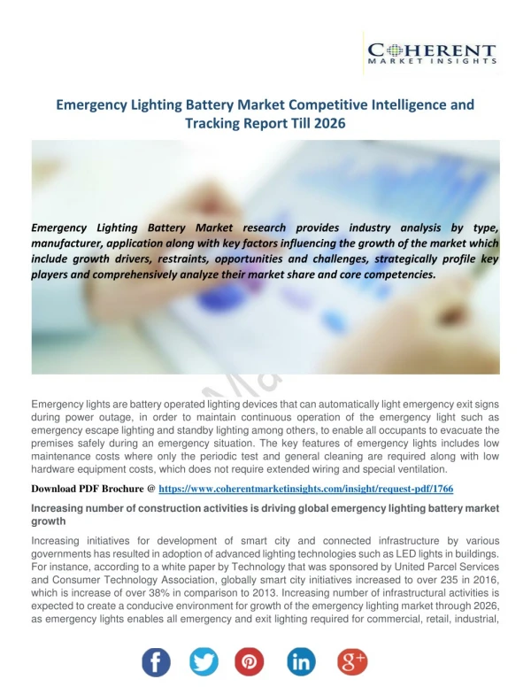 Emergency Lighting Battery Market