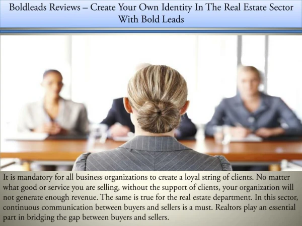 Boldleads Reviews - Create Your Own Identity In The Real Estate Sector With Bold Leads