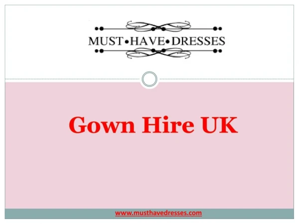 Gown Hire UK