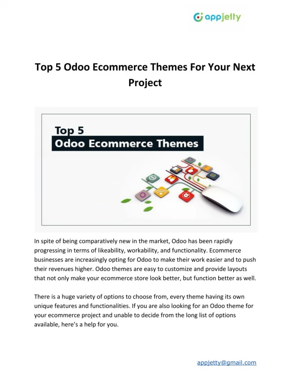 Top 5 Odoo Ecommerce Themes For Your Next Project