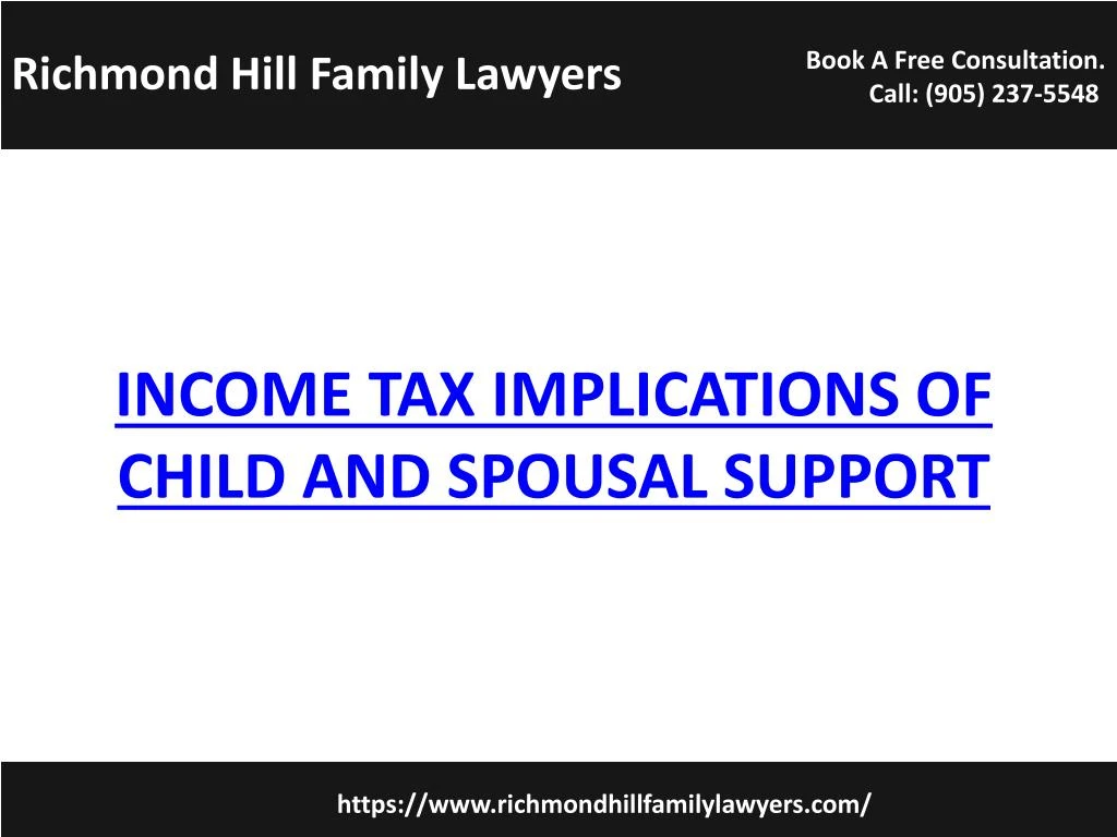 income tax implications of child and spousal support