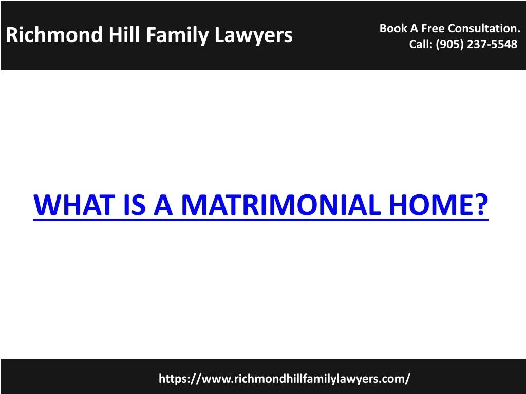 what is a matrimonial home