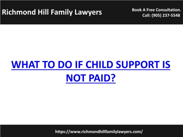 What To Do If Child Support Is Not Paid?