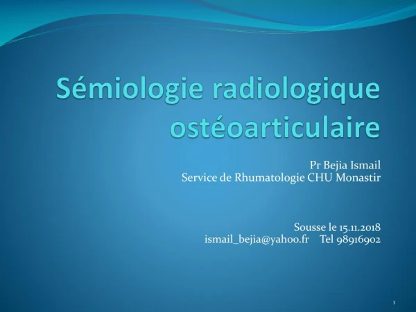 sémiologie radiologique ostéoarticualire