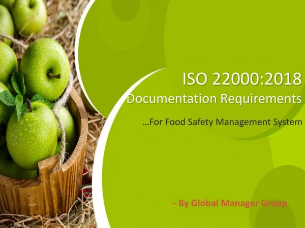 Guidance on ISO 22000 documents required for certification