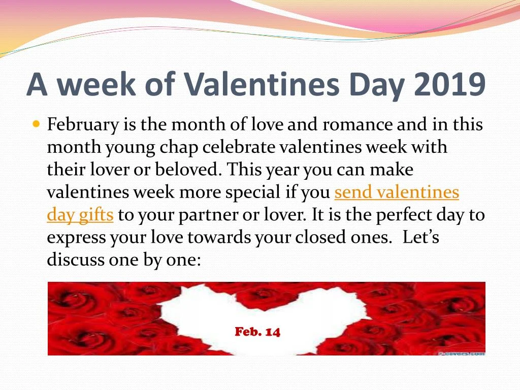 a week of valentines day 2019
