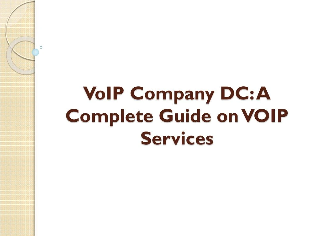voip company dc a complete guide on voip services