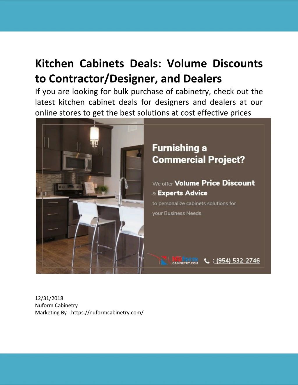 kitchen cabinets deals volume discounts