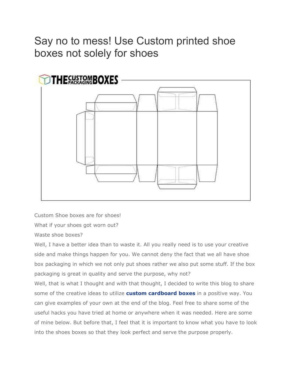 say no to mess use custom printed shoe boxes
