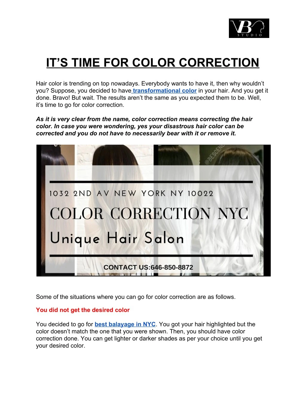it s time for color correction hair color