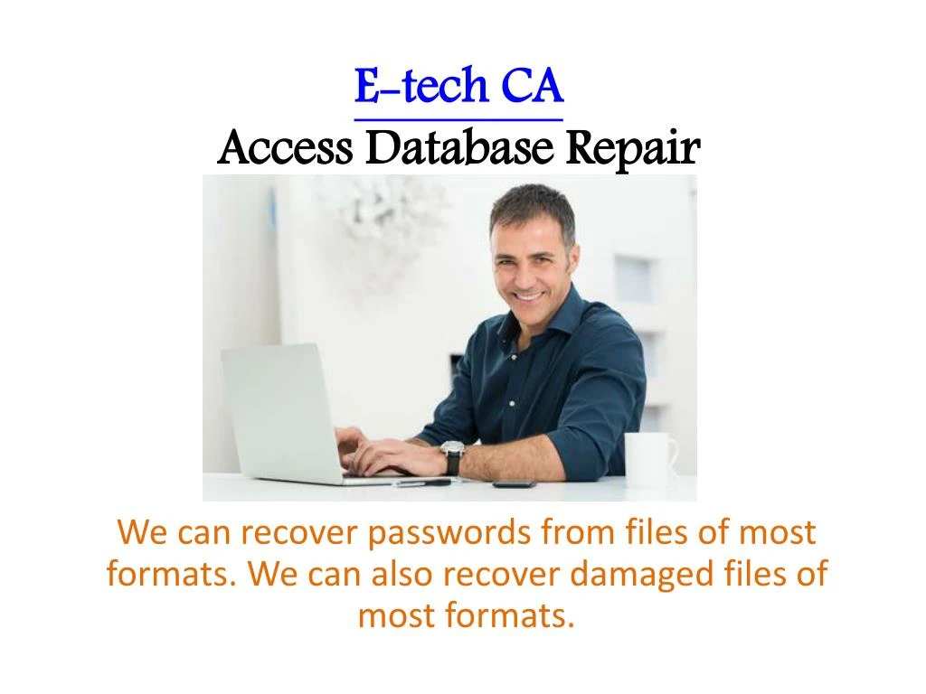 e tech ca access database repair