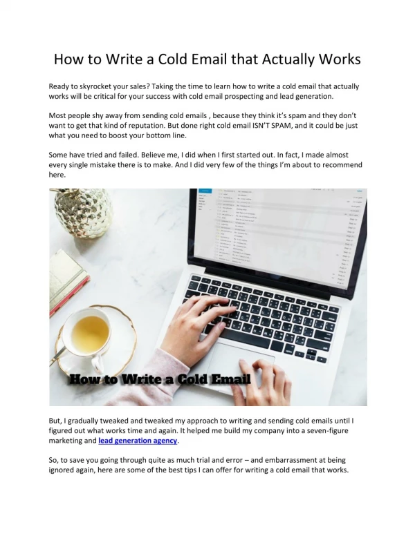 How to Write a Cold Email that Actually Works - Deepak Shukla