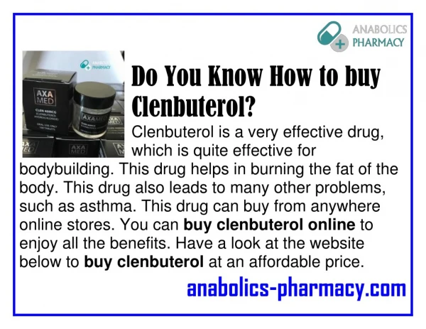 Do You Know How to buy Clenbuterol?