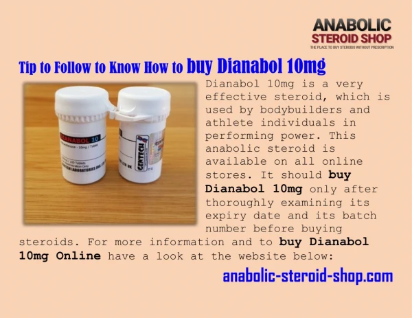 Tip to Follow to Know How to buy Dianabol 10mg