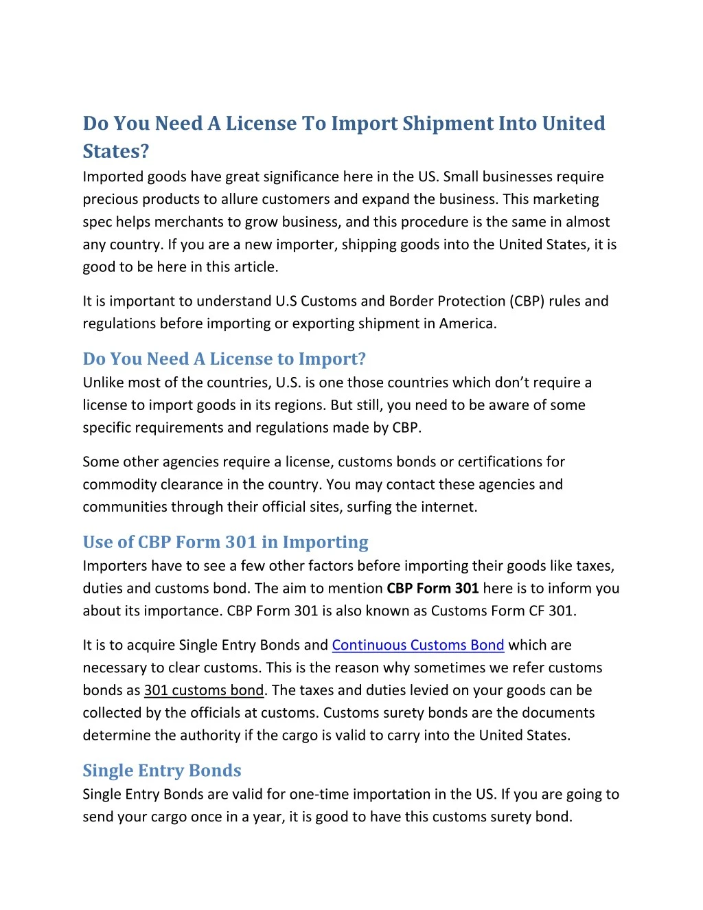 do you need a license to import shipment into