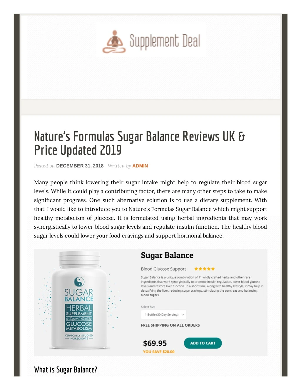 nature s formulas sugar balance reviews uk price