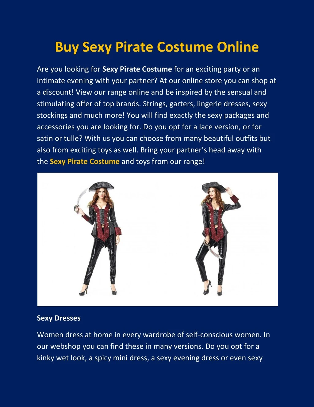 buy sexy pirate costume online