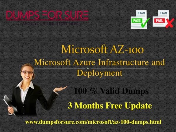 Microsoft AZ-100 dumps pdf 100% pass guarantee on exam