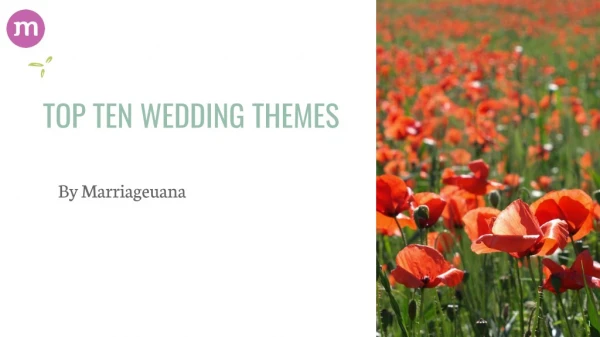 Top ten wedding themes