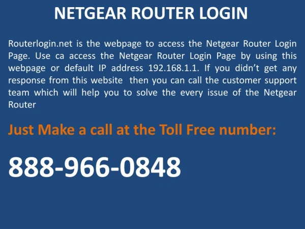 routerlogin.net login page not working