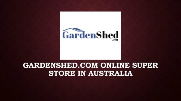 Small Garden Sheds, Absco Sheds, Bike Sheds | Gardenshed.com