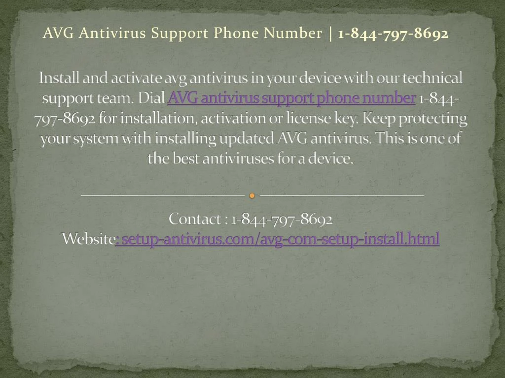 avg antivirus support phone number 1 844 797 8692