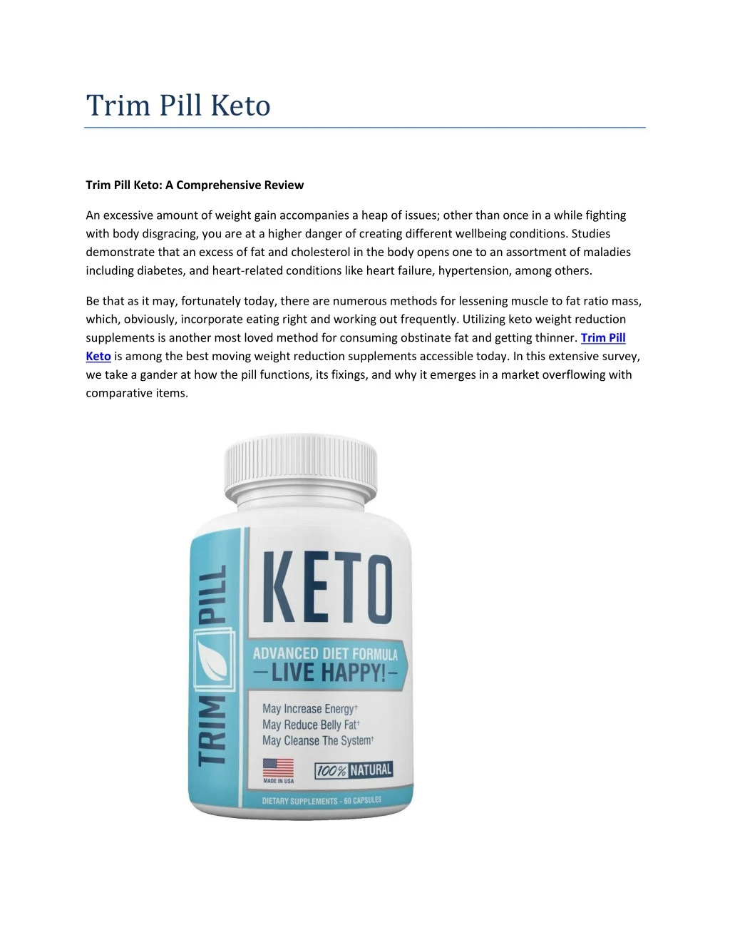 trim pill keto