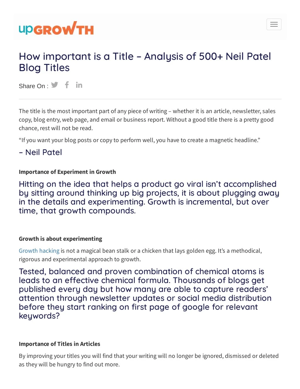 how important is a title analysis of 500 neil