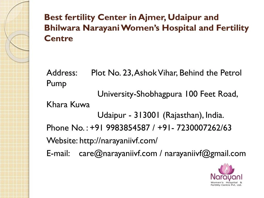 best fertility center in ajmer udaipur and bhilwara narayani women s hospital and fertility centre