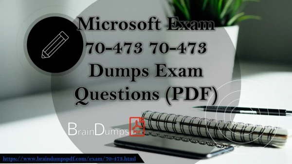 Microsoft 70-473 Azure Exam Real Dumps - 70-473 Questions Answers PDF Files