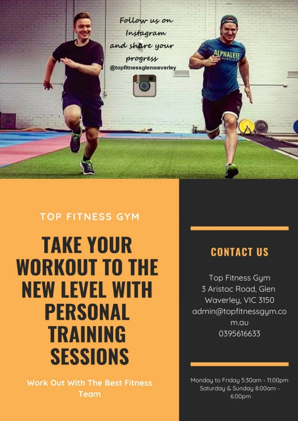 Take Your Workout to the New Level with Personal Training Sessions