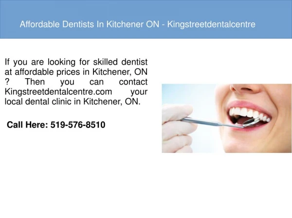 Dentists In Kitchener ON