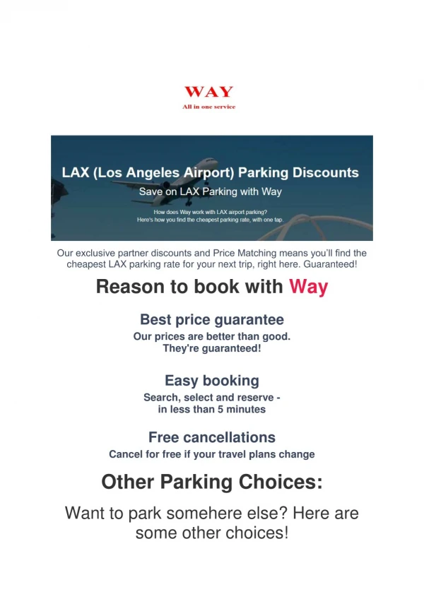 Save on LAX Parking with Way